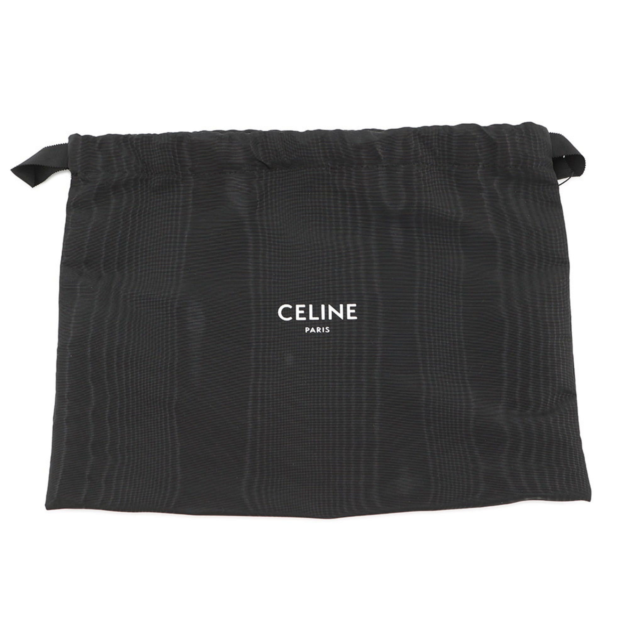 Celine Navy White Polyamide Leather Handbag (Pre-Owned)