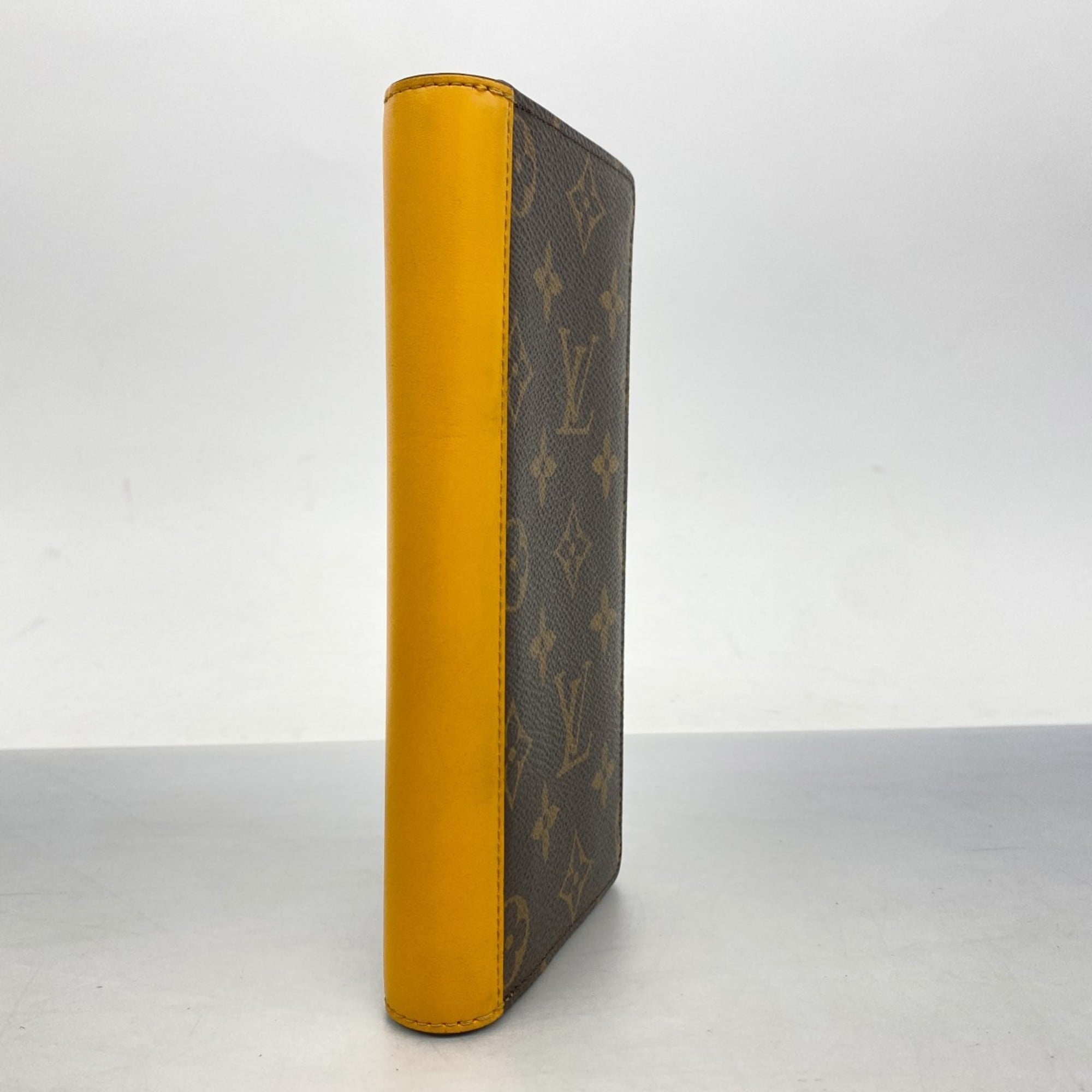 Louis Vuitton Brown Orange Long Wallet (Bi-Fold) (Pre-Owned)