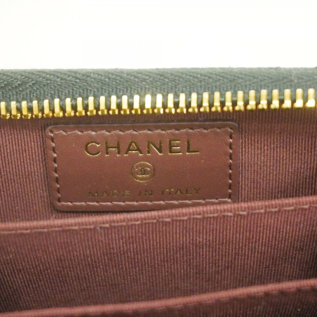 Chanel Black Grained Calfskin Coin Purse/Coin Case (Pre-Owned)