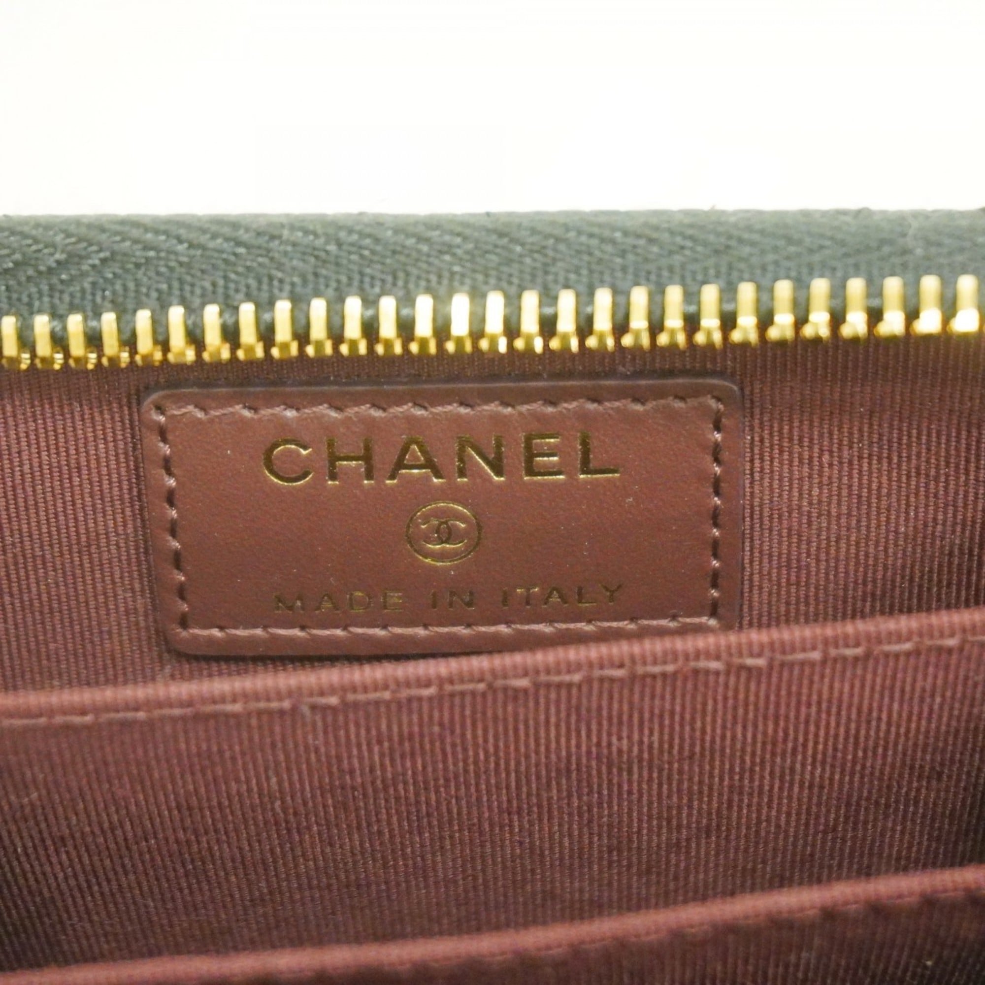 Chanel Black Grained Calfskin Coin Purse/Coin Case (Pre-Owned)