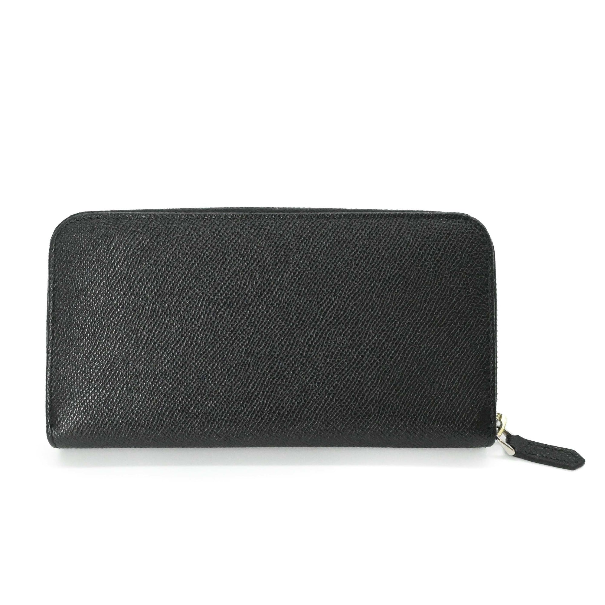 Bvlgari Black Leather Long Wallet (Bi-Fold) (Pre-Owned)
