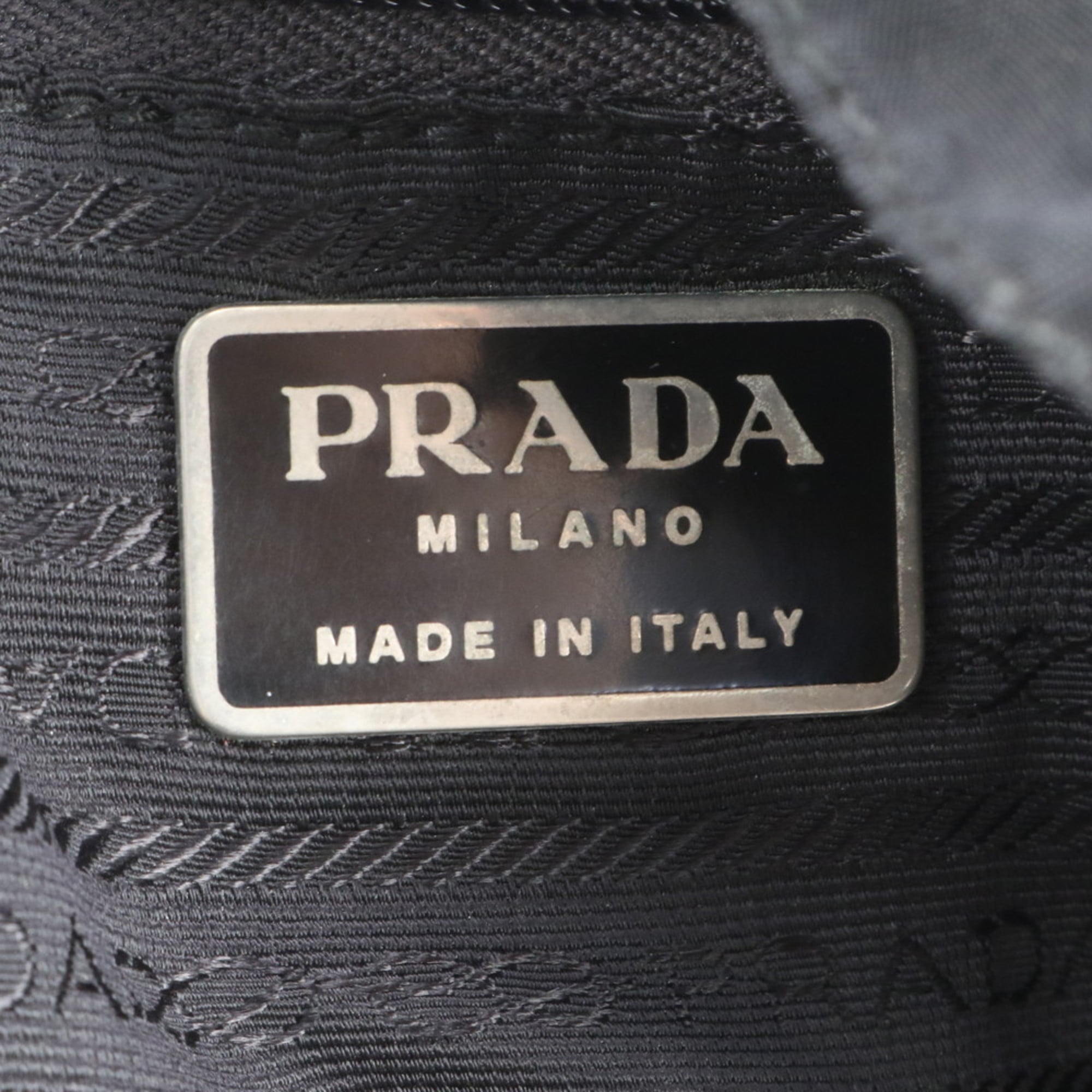 Prada Black Leather Nylon Backpack Shoulder Bag (Pre-Owned)