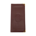 Cartier Wine Red Leather Long Wallet (Bi-Fold) (Pre-Owned)