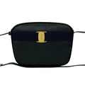 Salvatore Ferragamo Navy Leather Pochette Shoulder Bag (Pre-Owned)
