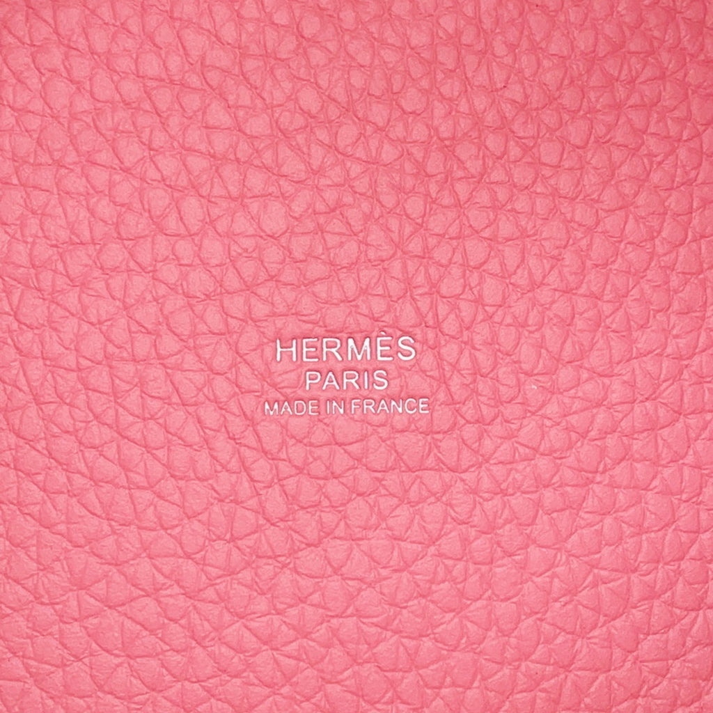 Hermes Picotin Rose Azalee Taurillon Clemence Leather Handbag (Pre-Owned)