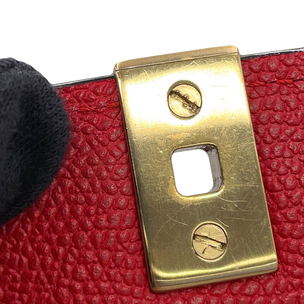 Valextra Pink Red Color Leather Handbag (Pre-Owned)