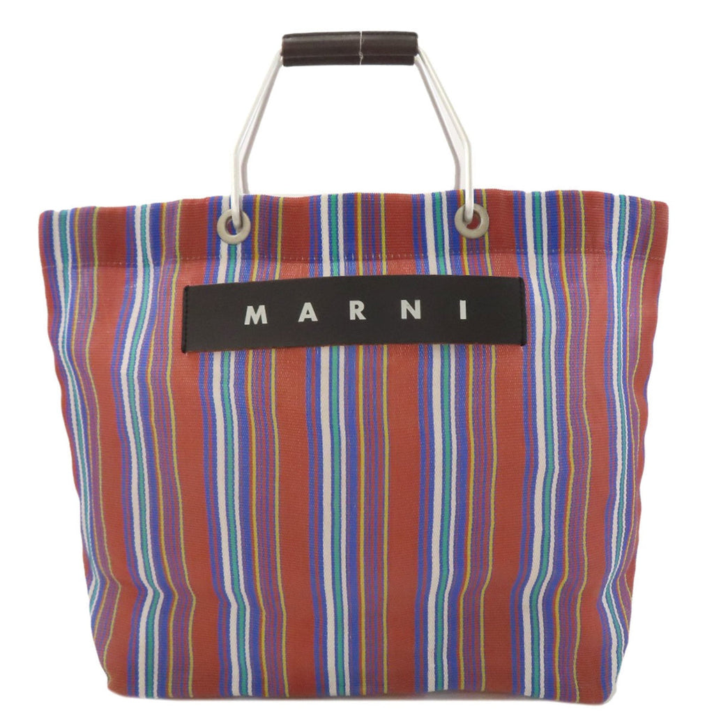 Marni Blue Brown Yellow Nylon Handbag (Pre-Owned)