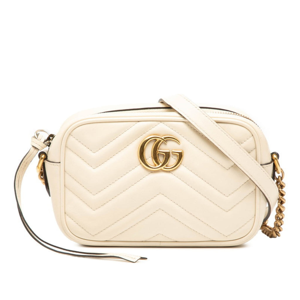 Gucci Ivory White Leather Shoulder Bag (Pre-Owned)