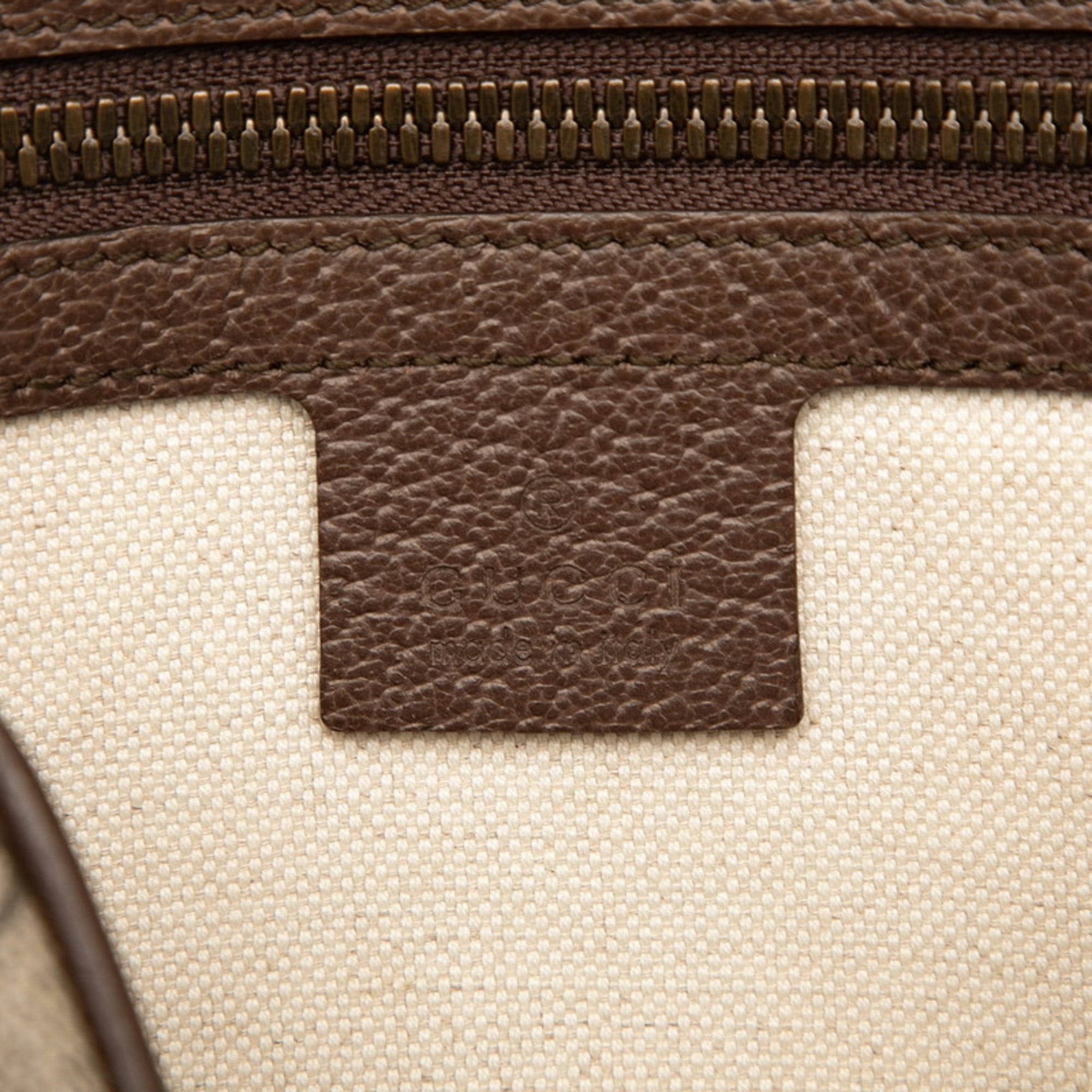Gucci Beige Brown Pvc Leather Sling Bag (Pre-Owned)