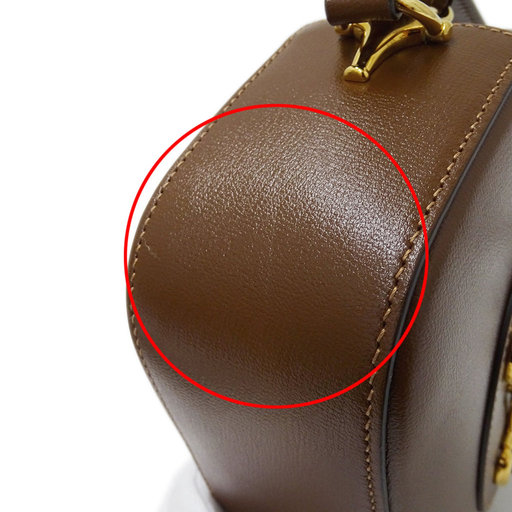 Gucci Brown Leather Shoulder Bag (Pre-Owned)