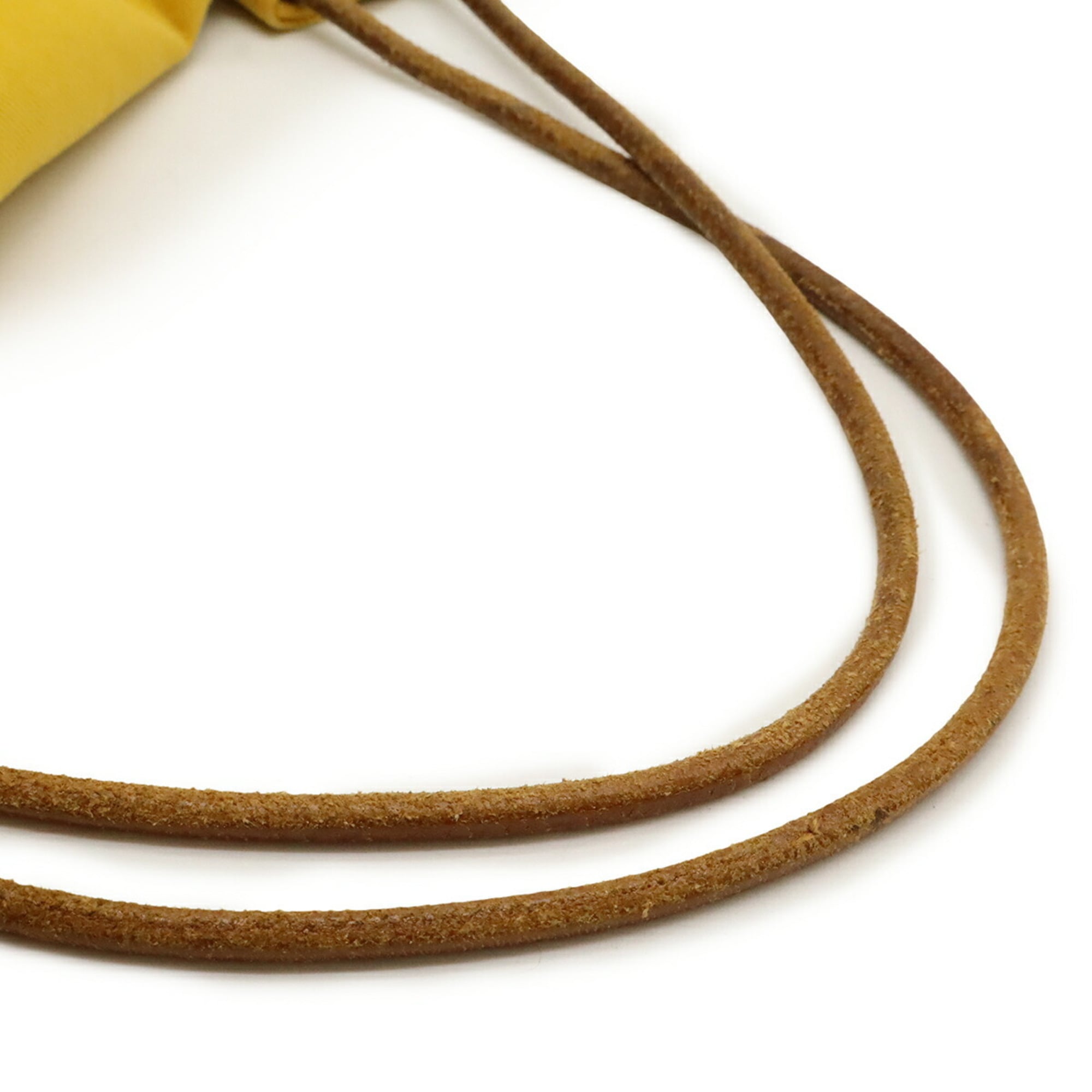 Hermes Yellow Canvas Leather Shoulder Bag (Pre-Owned)