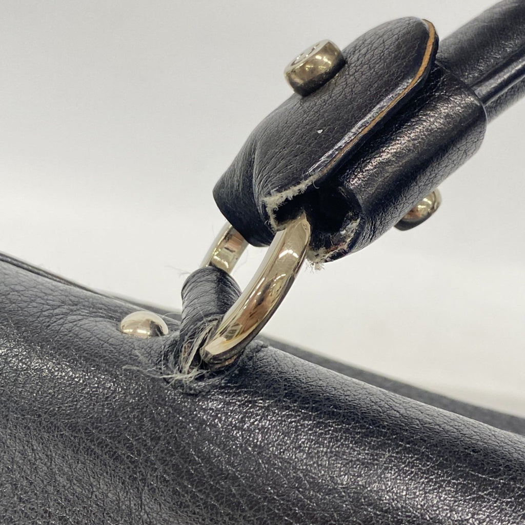Salvatore Ferragamo Black Leather Handbag (Pre-Owned)