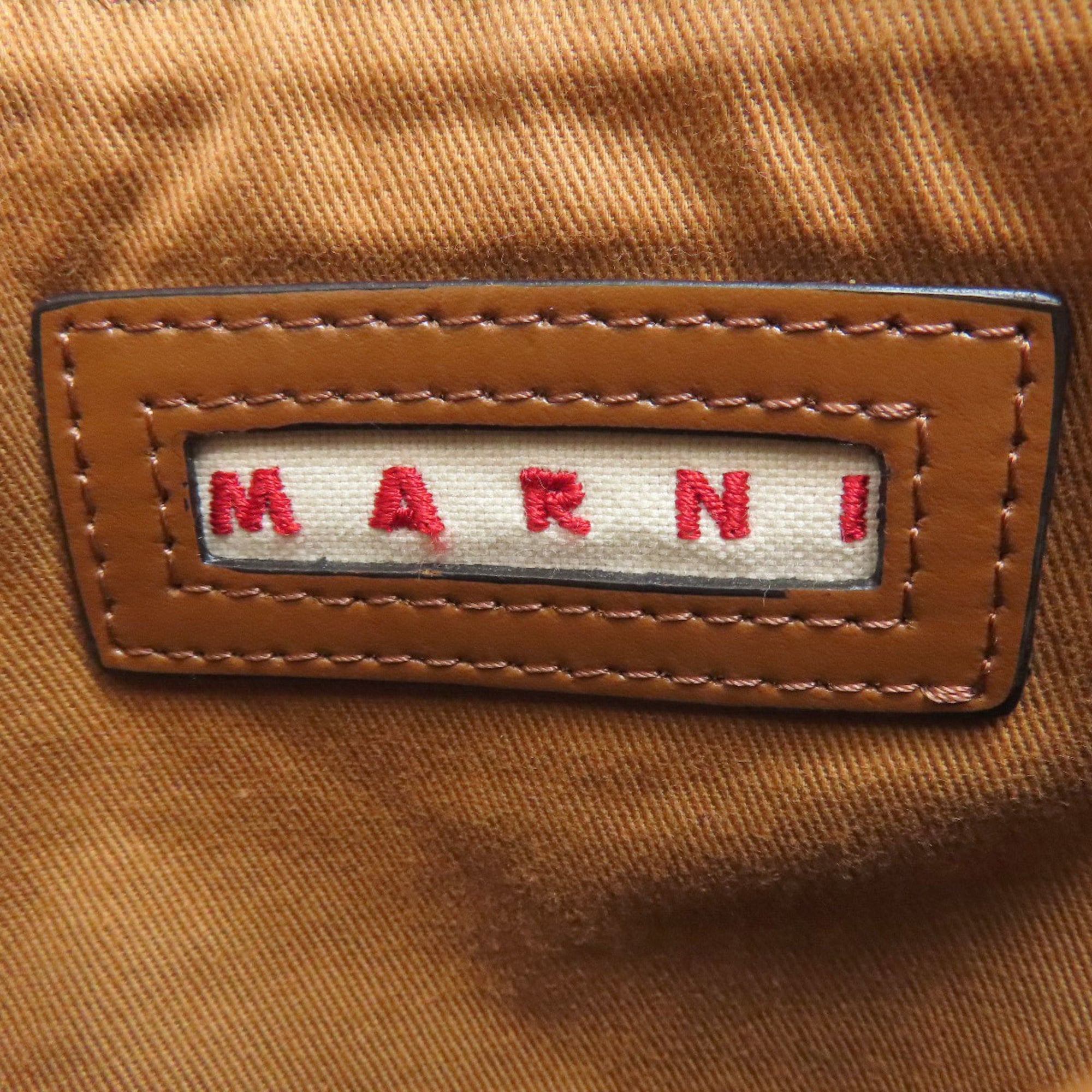 Marni Brown Raffia Shoulder Bag (Pre-Owned)