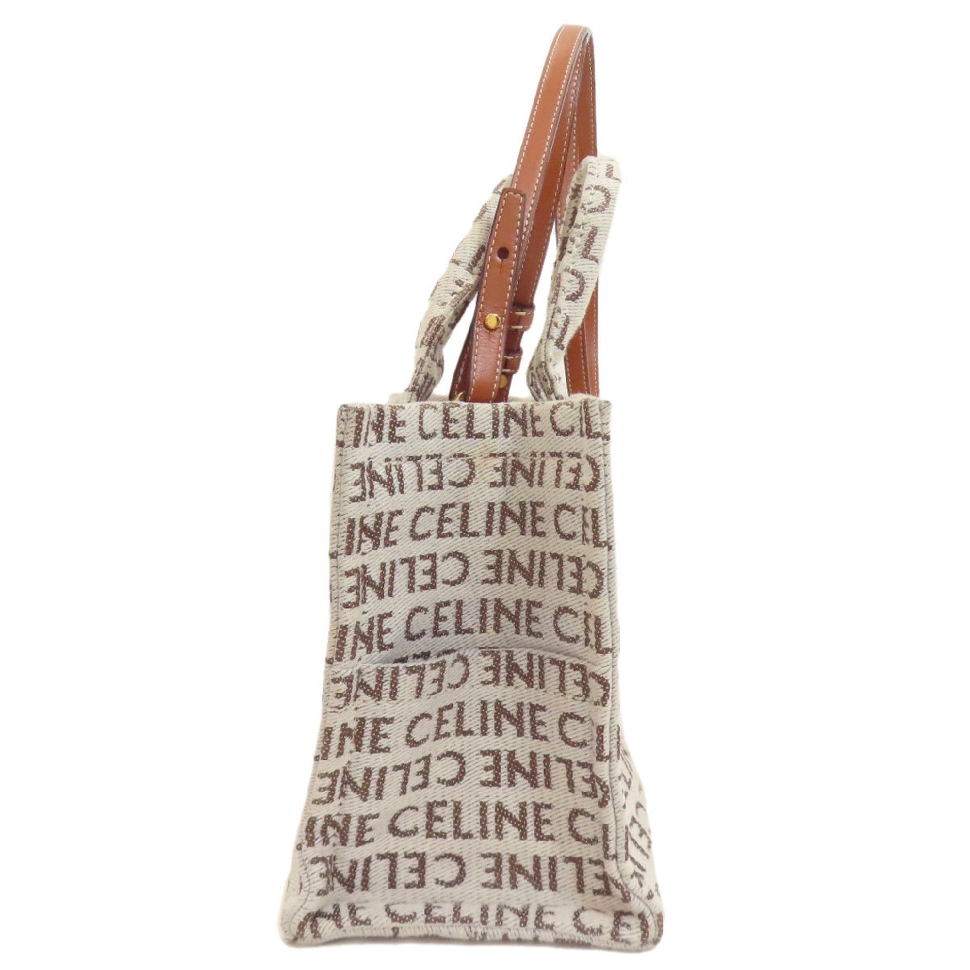 Celine White Canvas Handbag (Pre-Owned)