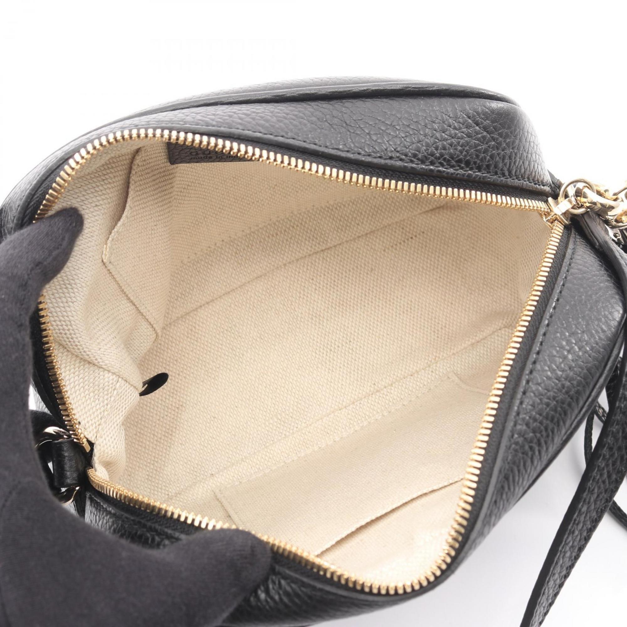 Gucci Black Leather Shoulder Bag (Pre-Owned)