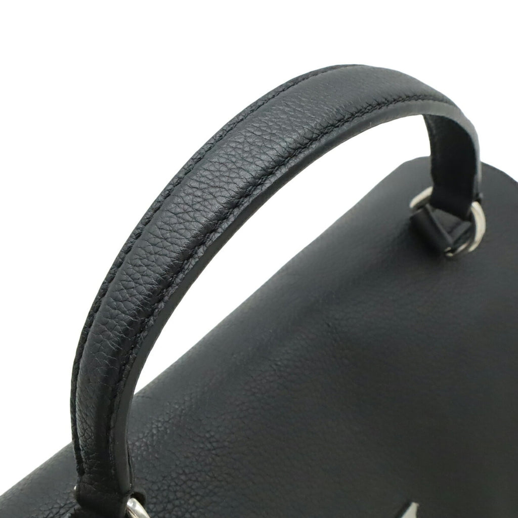 Louis Vuitton Black Noir Leather Handbag Shoulder Bag (Pre-Owned)
