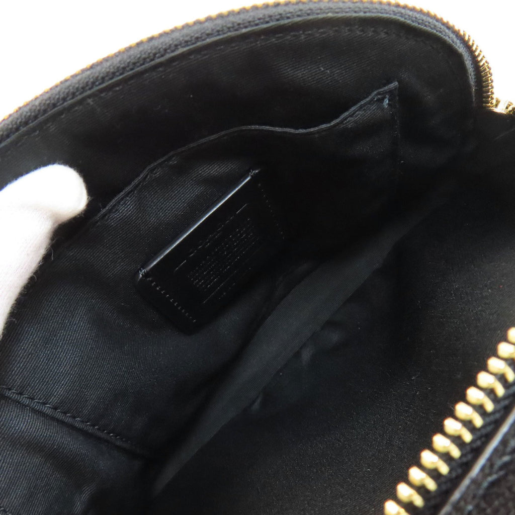 Coach Black Leather Handbag (Pre-Owned)