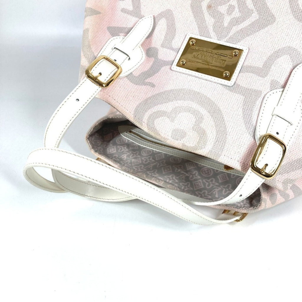 Louis Vuitton Pink Canvas Leather Boston Bag Shoulder Bag Tote Bag (Pre-Owned)