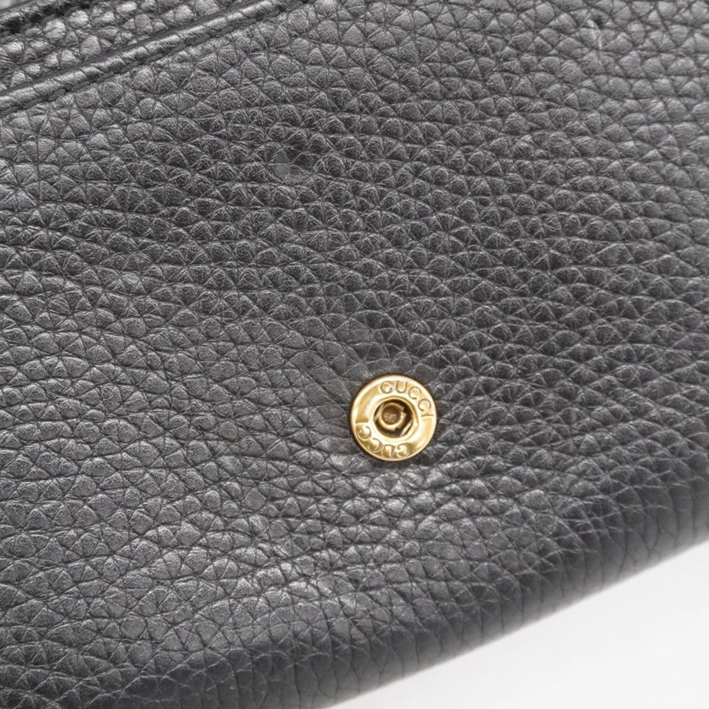 Gucci Black Leather Long Wallet (Bi-Fold) (Pre-Owned)
