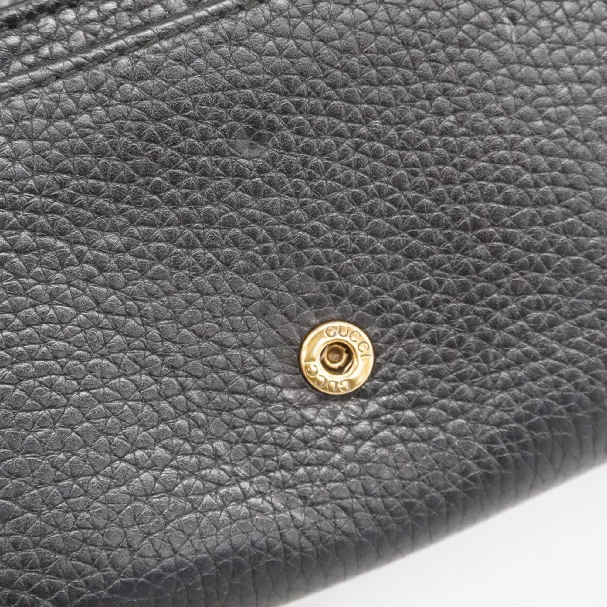 Gucci Black Leather Long Wallet (Bi-Fold) (Pre-Owned)