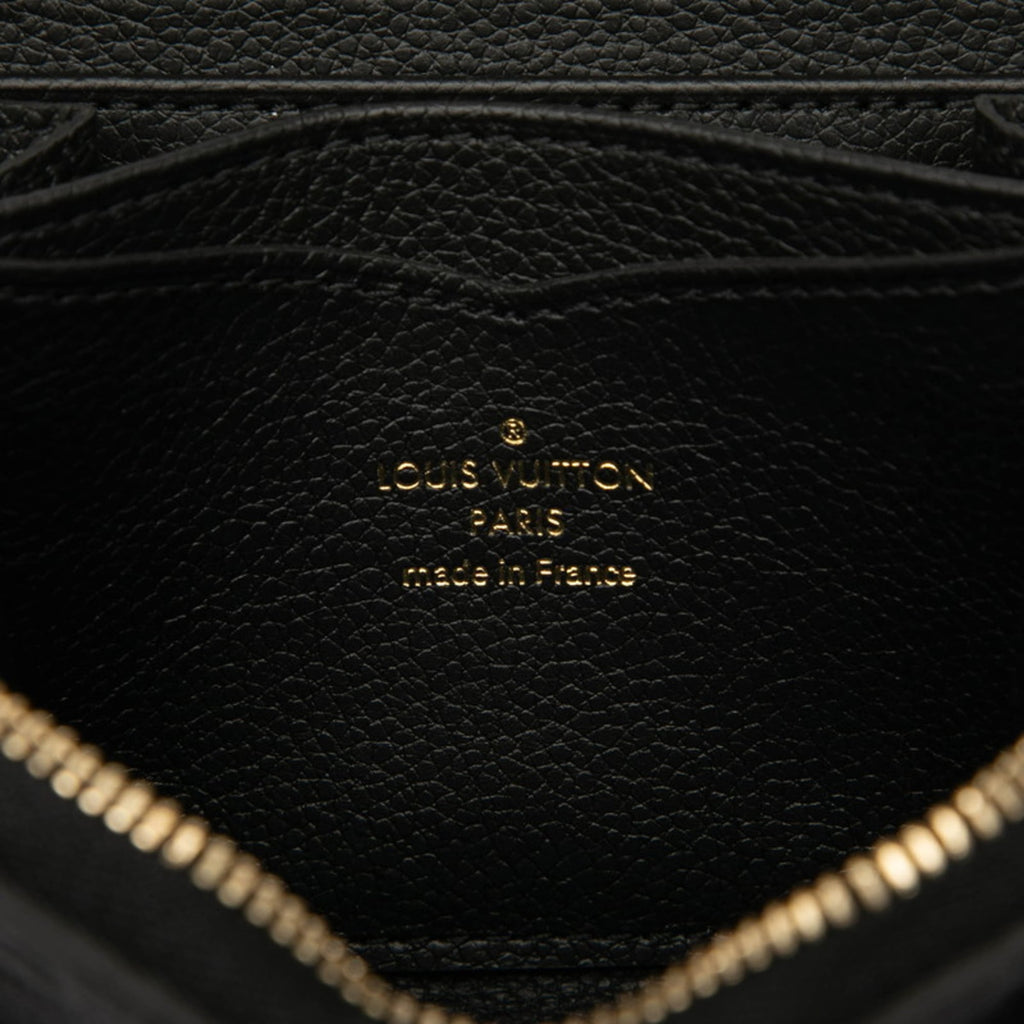 Louis Vuitton Black Noir Leather Coin Purse/Coin Case (Pre-Owned)