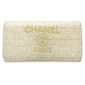 Chanel Off-White Canvas Long Wallet (Bi-Fold) (Pre-Owned)