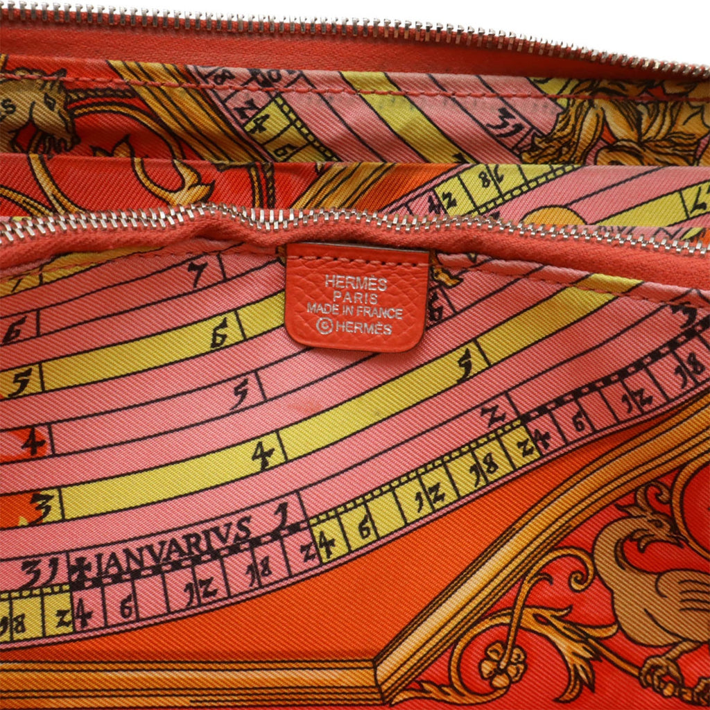 Hermes Pink Rose Jaipur Epsom Leather Silk Long Wallet (Bi-Fold) (Pre-Owned)