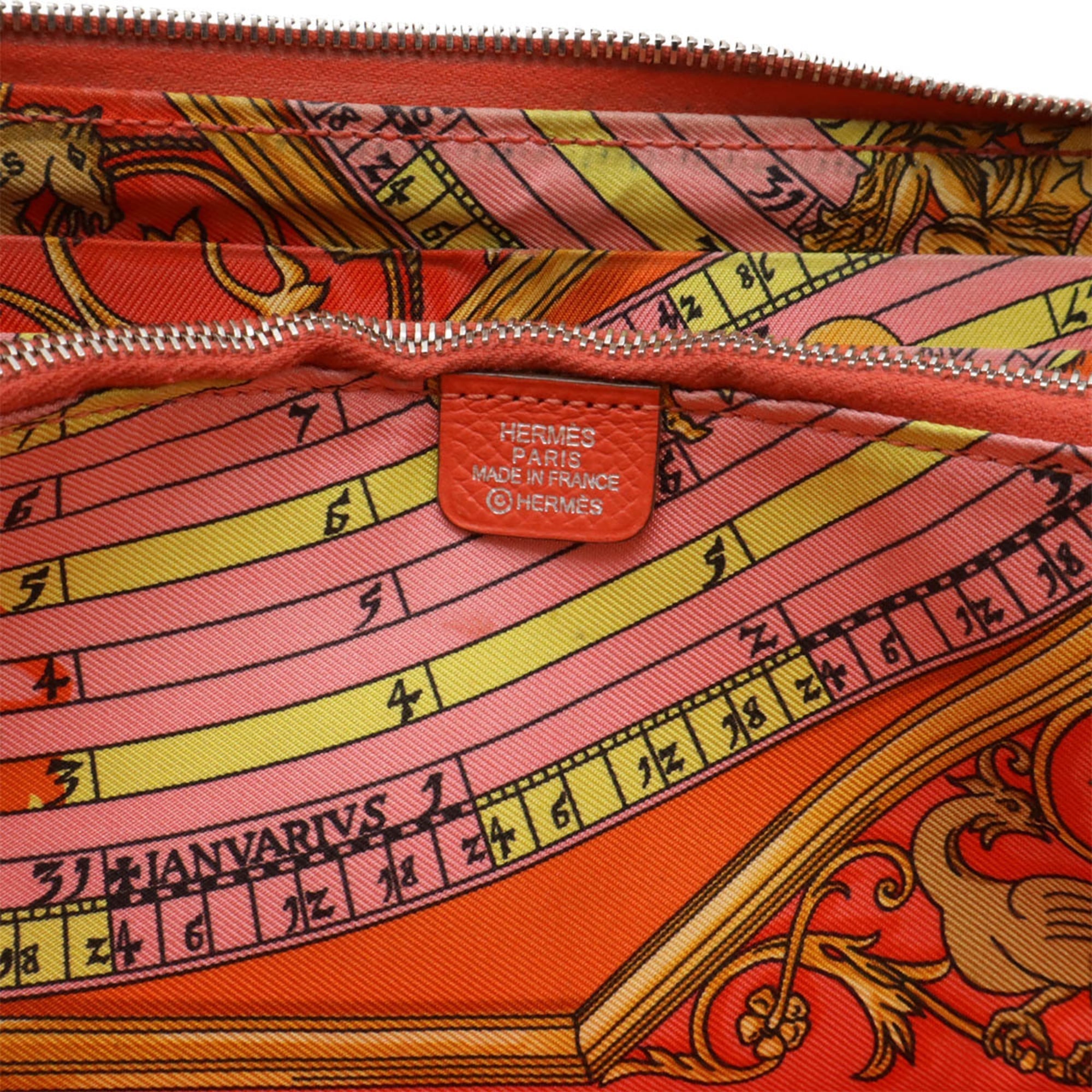 Hermes Pink Rose Jaipur Epsom Leather Silk Long Wallet (Bi-Fold) (Pre-Owned)