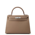 Hermes Kelly Etoupe Gray Epsom Leather Handbag (Pre-Owned)