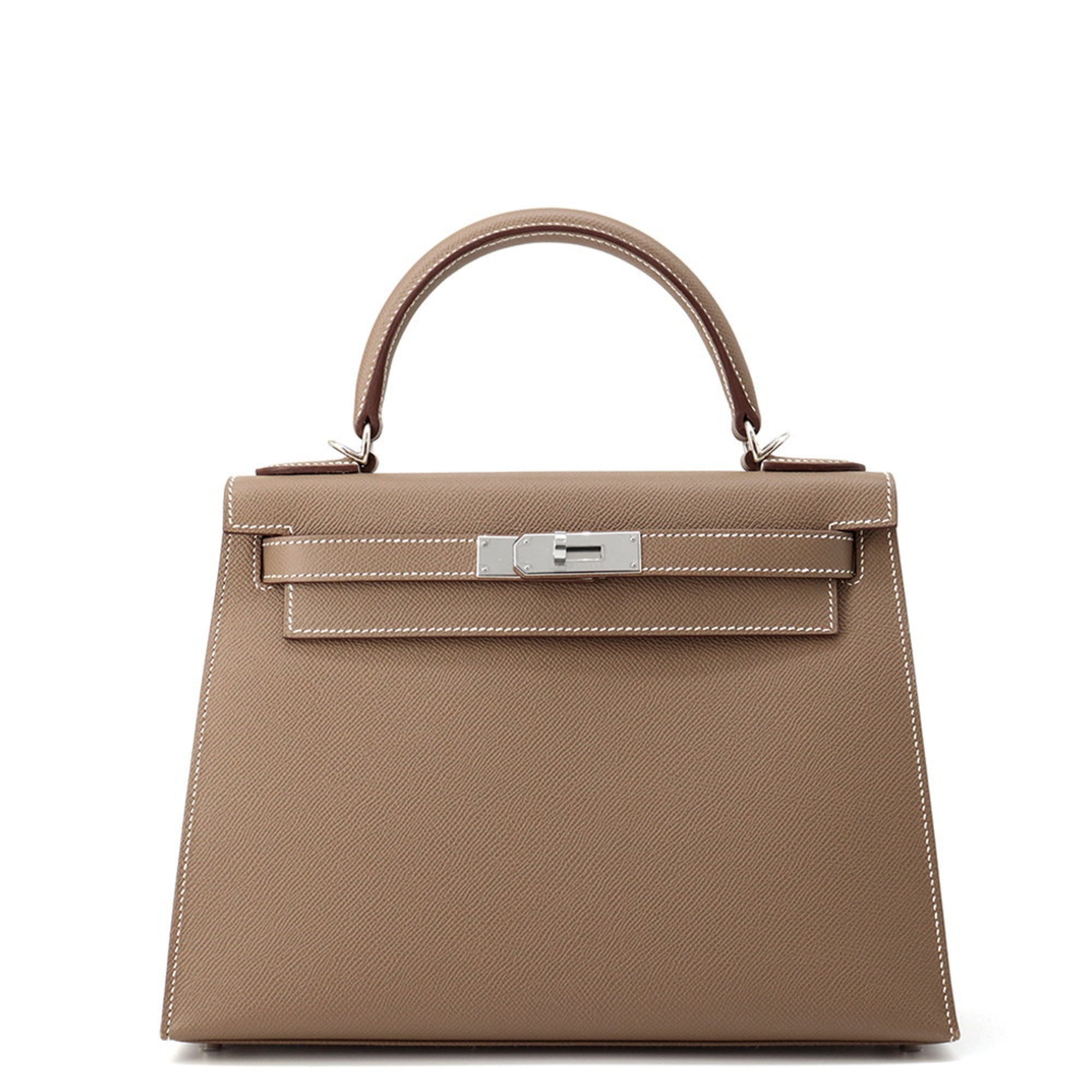 Hermes Kelly Etoupe Gray Epsom Leather Handbag (Pre-Owned)