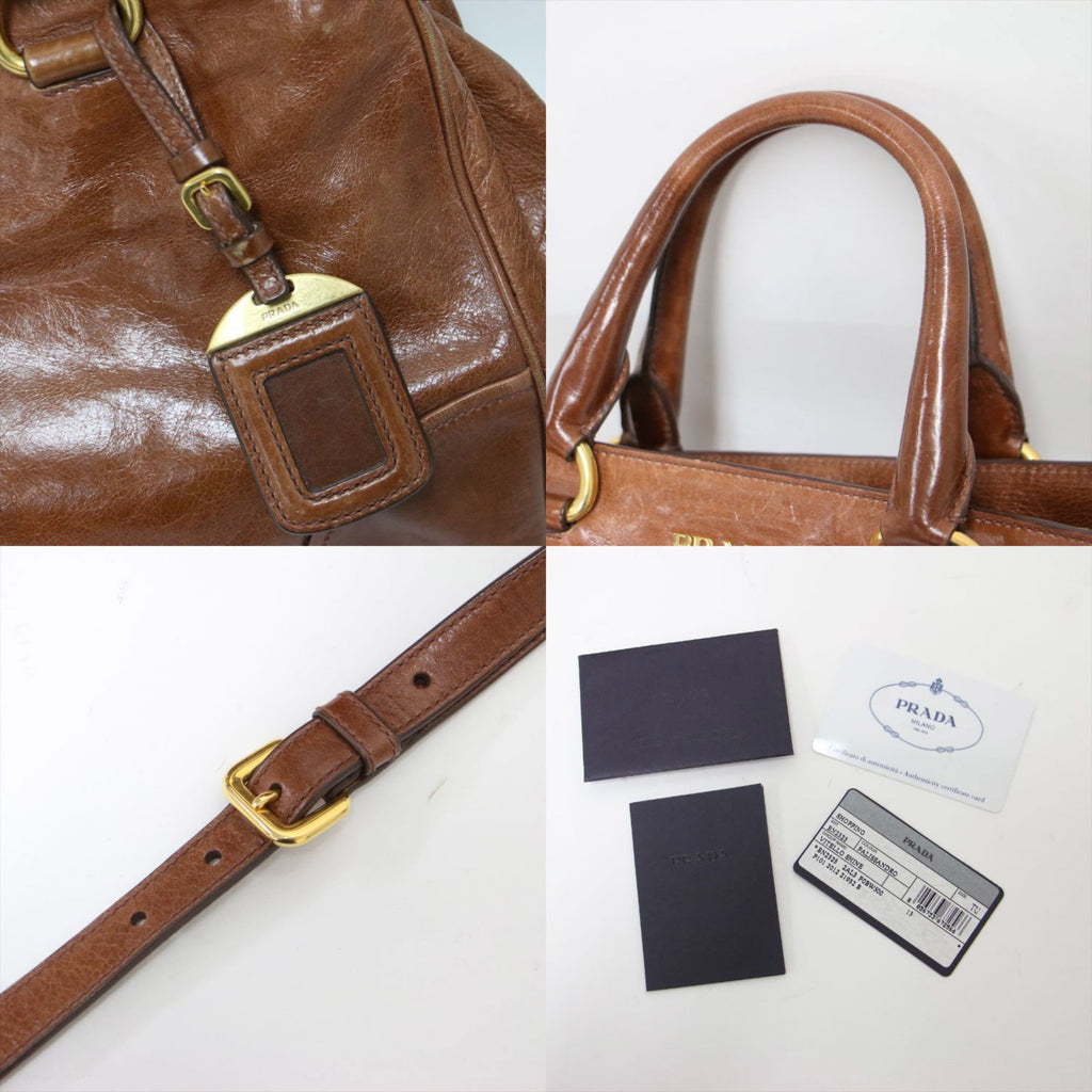 Prada Brown Leather Handbag (Pre-Owned)