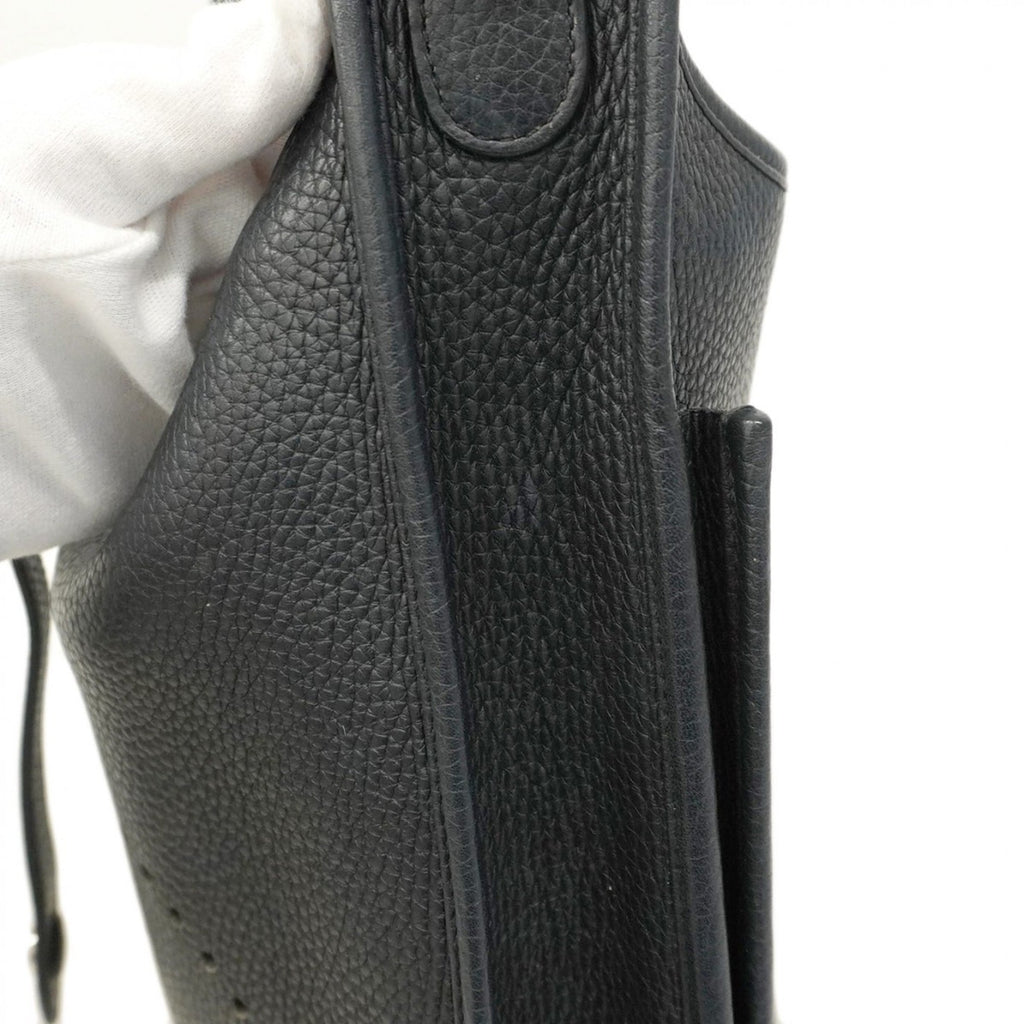 Hermes Black Taurillon Clemence Leather Shoulder Bag (Pre-Owned)