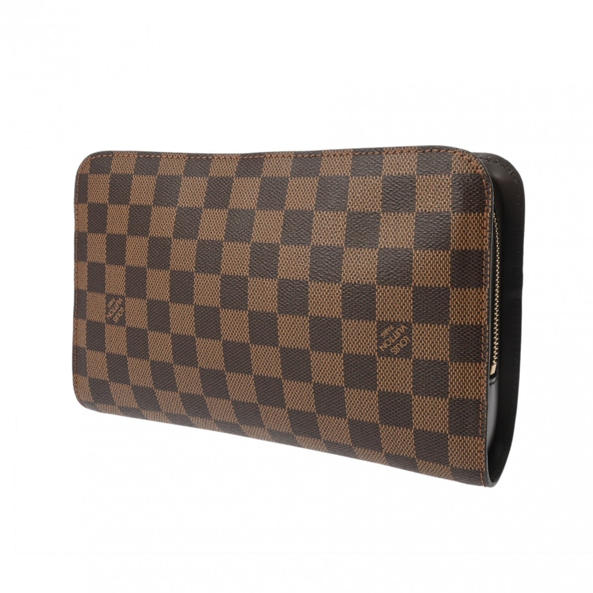 Louis Vuitton Brown Damier Canvas Clutch Bag (Pre-Owned)