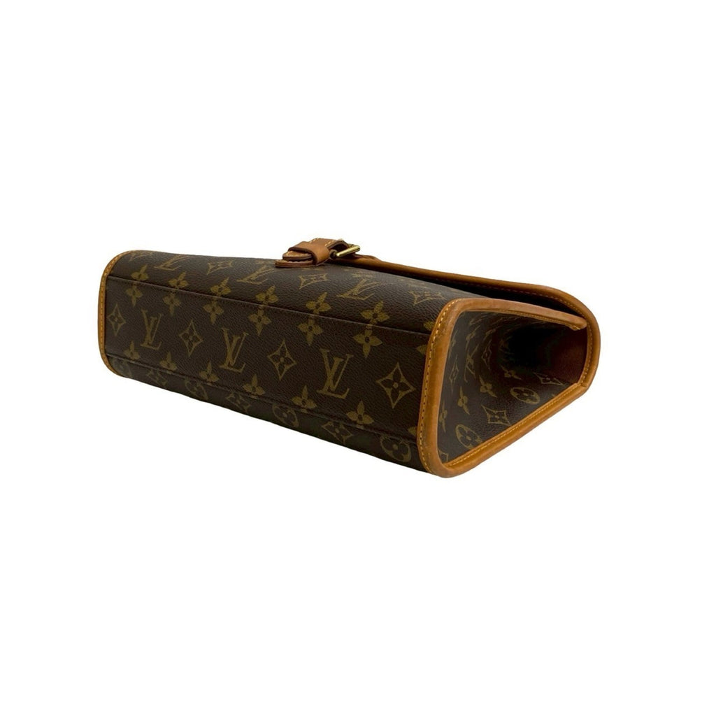 Louis Vuitton Brown Leather Pvc Handbag Shoulder Bag (Pre-Owned)