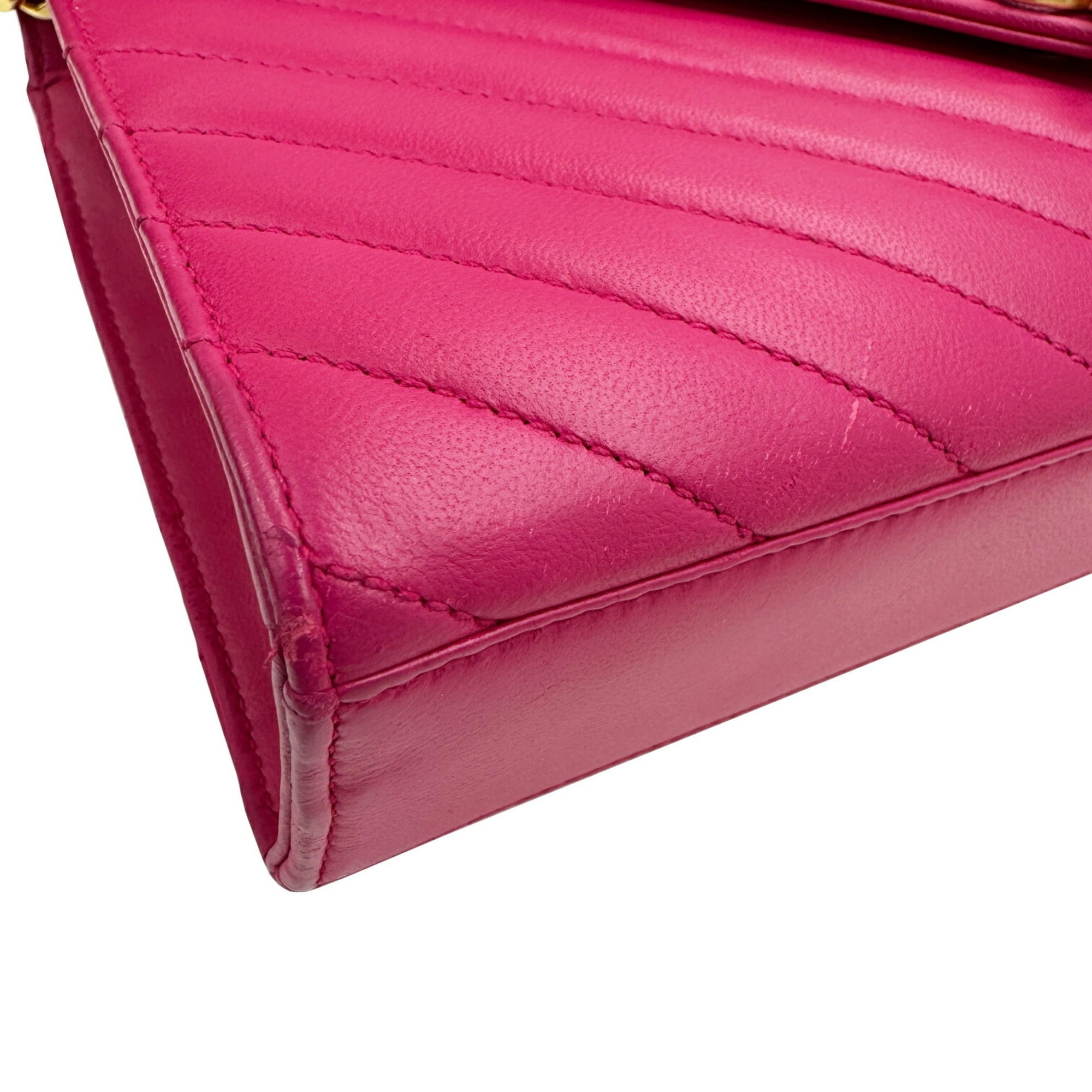 Yves Saint Laurent Pink Leather Shoulder Bag (Pre-Owned)
