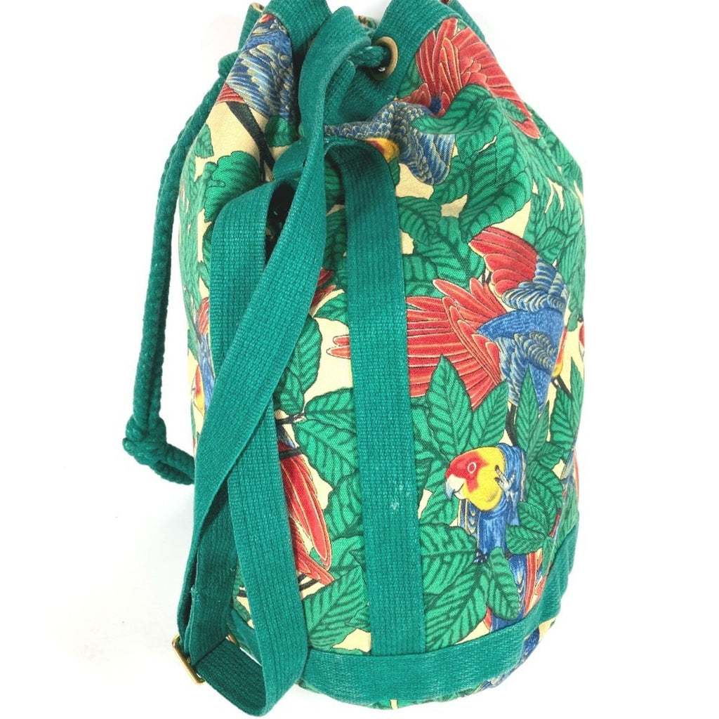 Hermes Green Multi-Color Cotton Shoulder Bag (Pre-Owned)