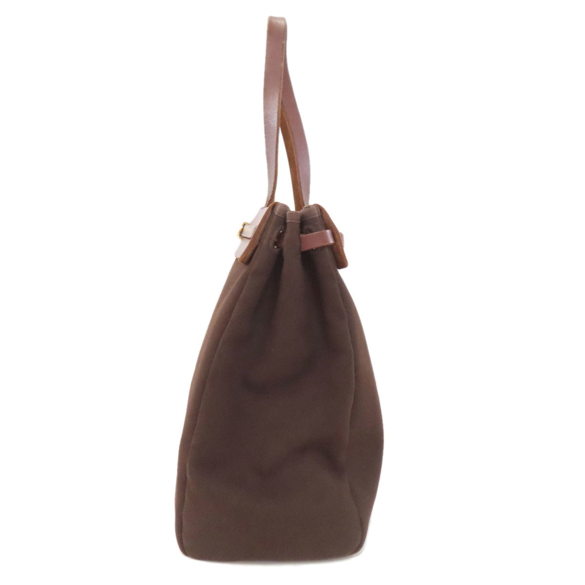 Hermes Brown Toile Officier Tote Bag (Pre-Owned)