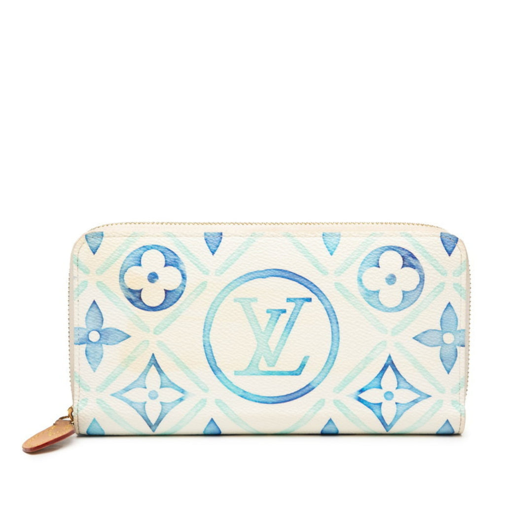 Louis Vuitton Blue White Pvc Long Wallet (Bi-Fold) (Pre-Owned)