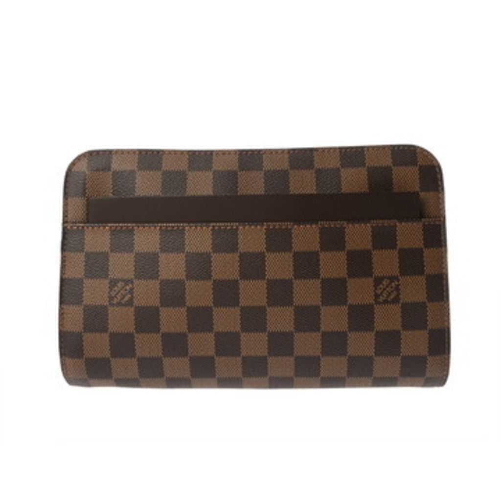Louis Vuitton Brown Damier Canvas Clutch Bag (Pre-Owned)