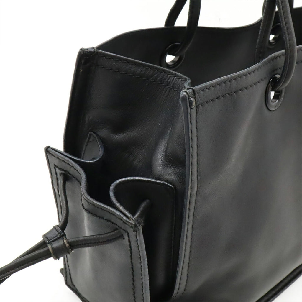 Loewe Black Leather Shoulder Bag Tote Bag (Pre-Owned)