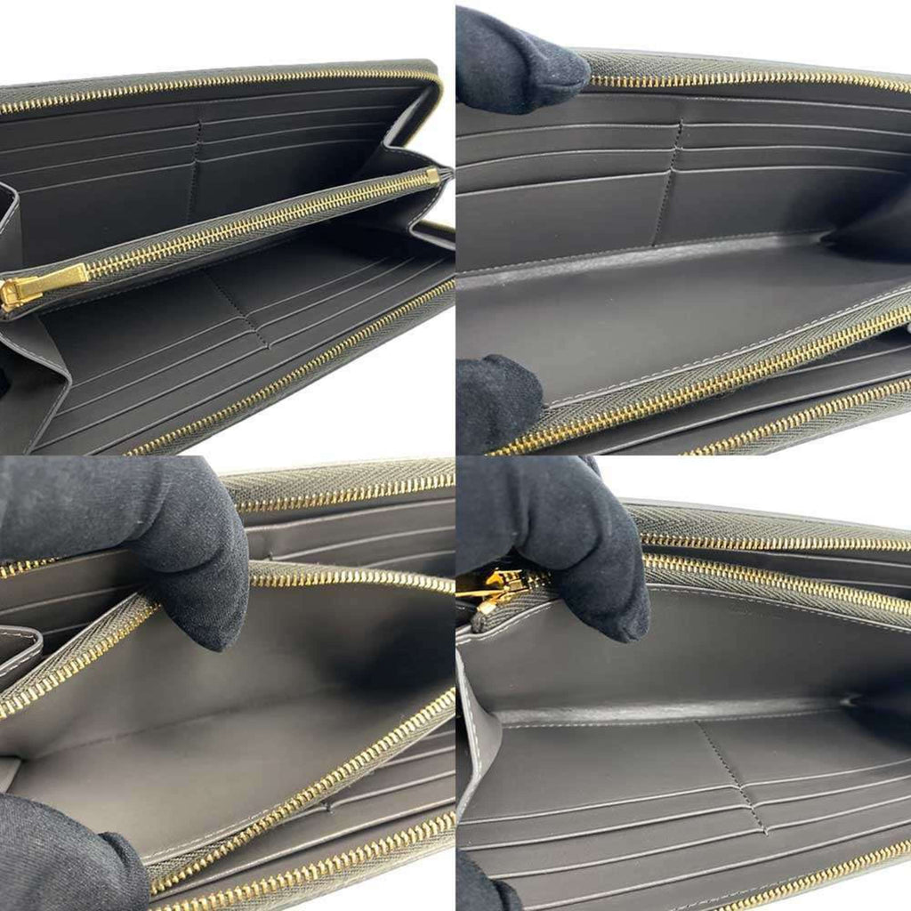 Celine Gray Leather Long Wallet (Bi-Fold) (Pre-Owned)