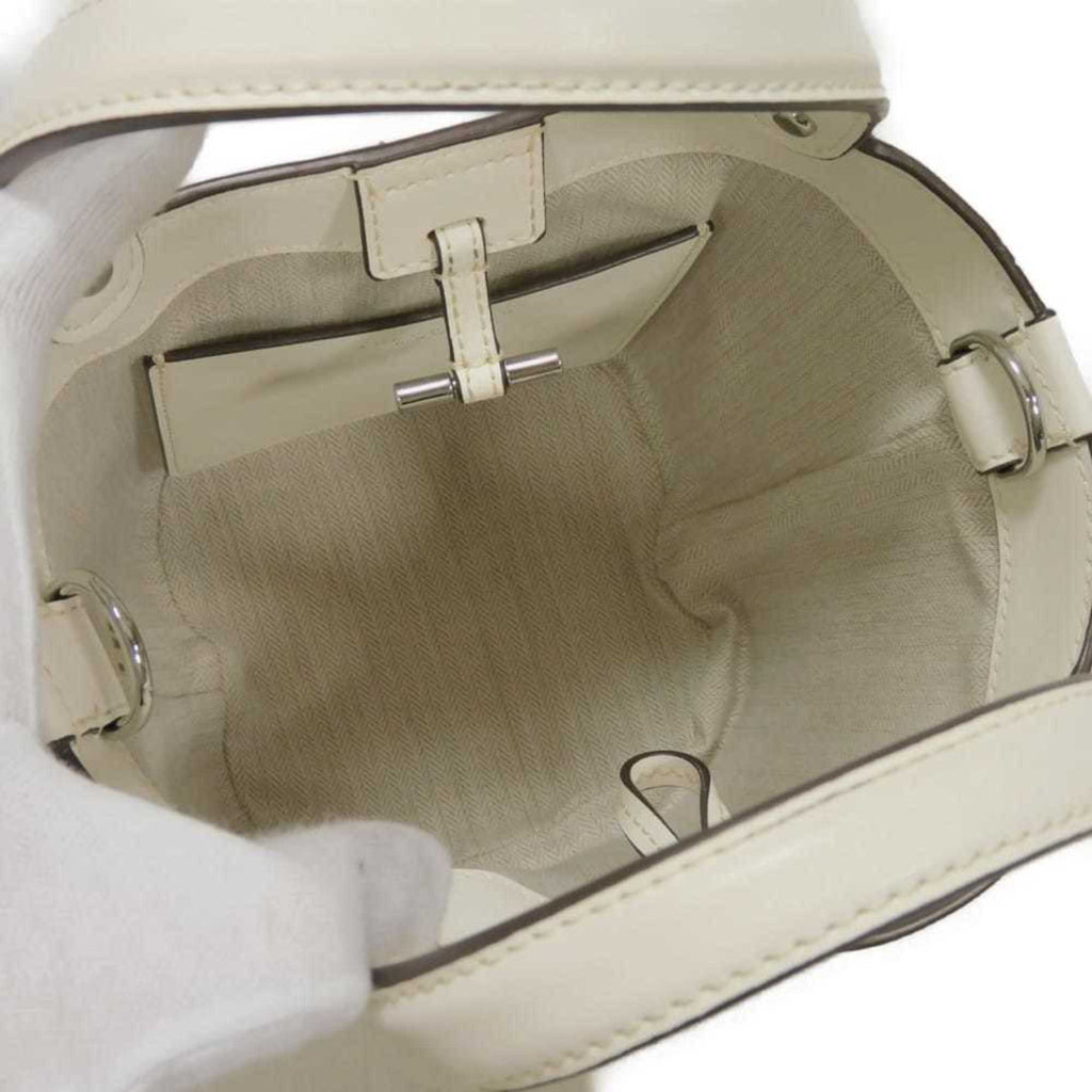 Tory Burch White Leather Handbag Shoulder Bag (Pre-Owned)