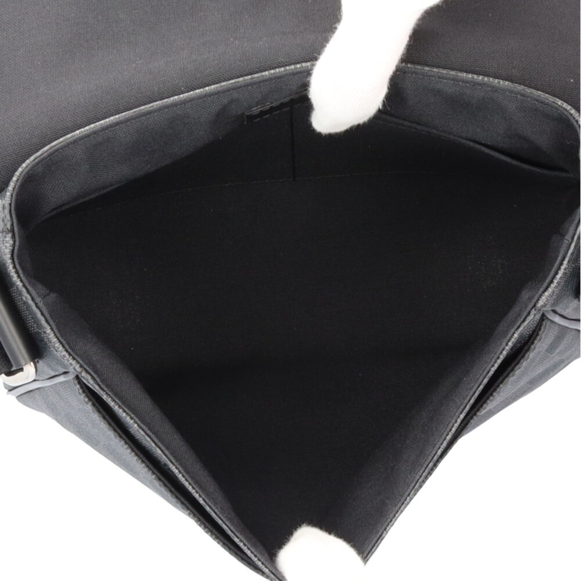 Louis Vuitton Black Gray Damier Graphite Shoulder Bag (Pre-Owned)