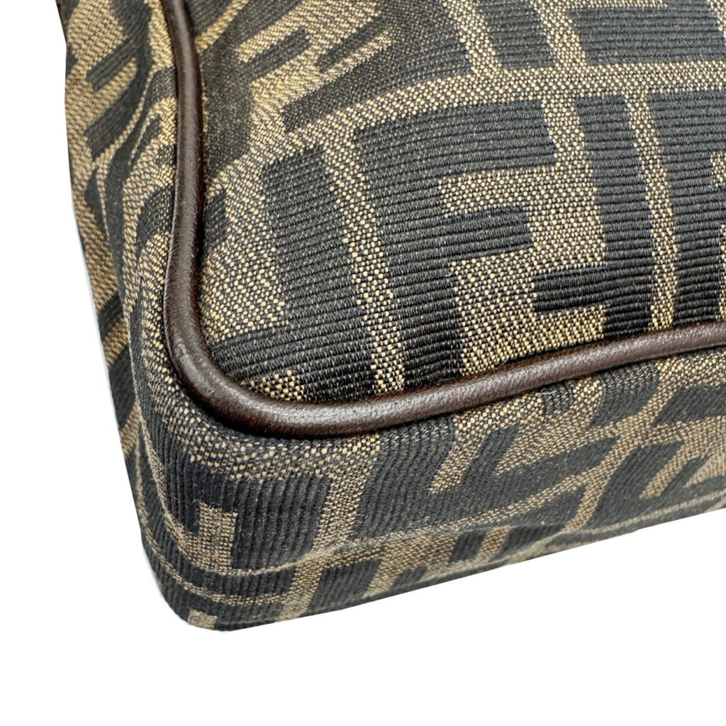 Fendi Brown Canvas Leather Handbag (Pre-Owned)