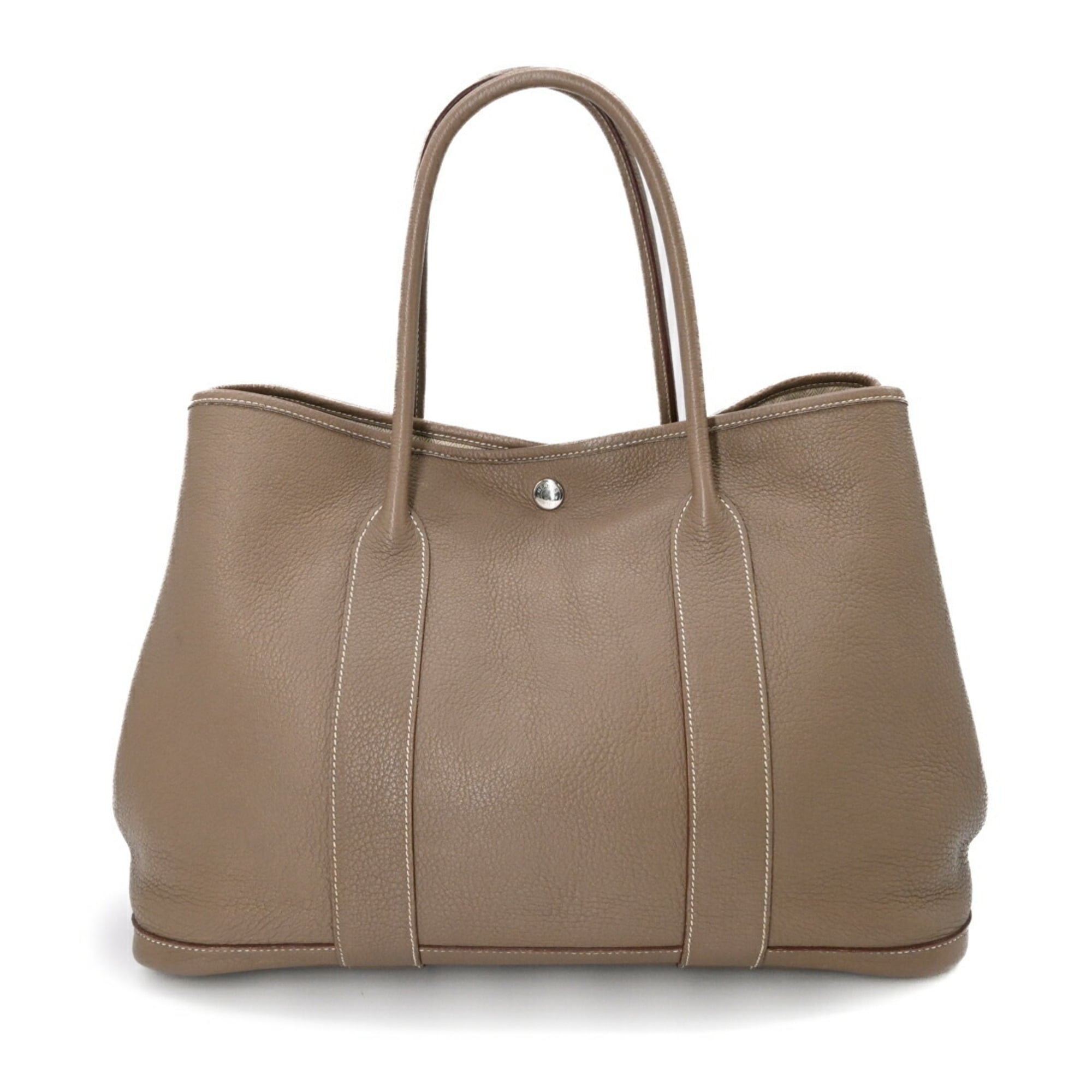 Hermes Etoupe Gray Grayish Negonda Leather Handbag (Pre-Owned)