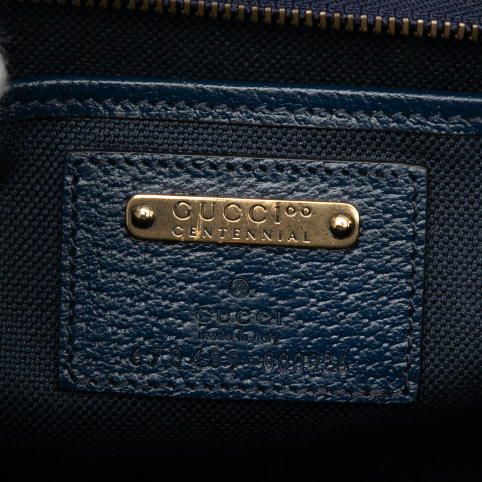 Gucci Multi-Color Navy Pvc Leather Handbag Shoulder Bag (Pre-Owned)