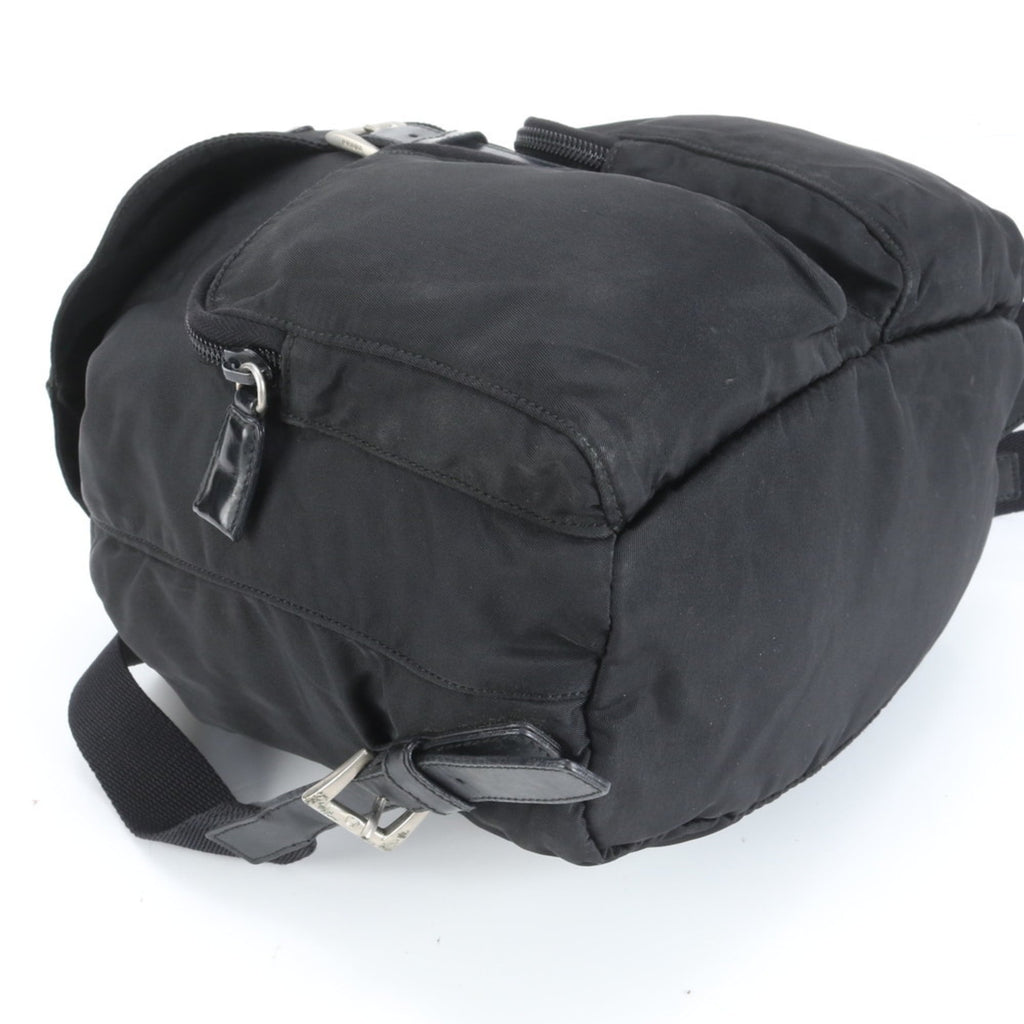 Prada Black Leather Nylon Backpack (Pre-Owned)
