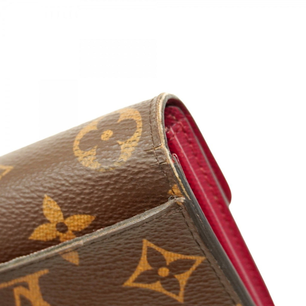 Louis Vuitton Brown Fuchsia Long Wallet (Bi-Fold) (Pre-Owned)