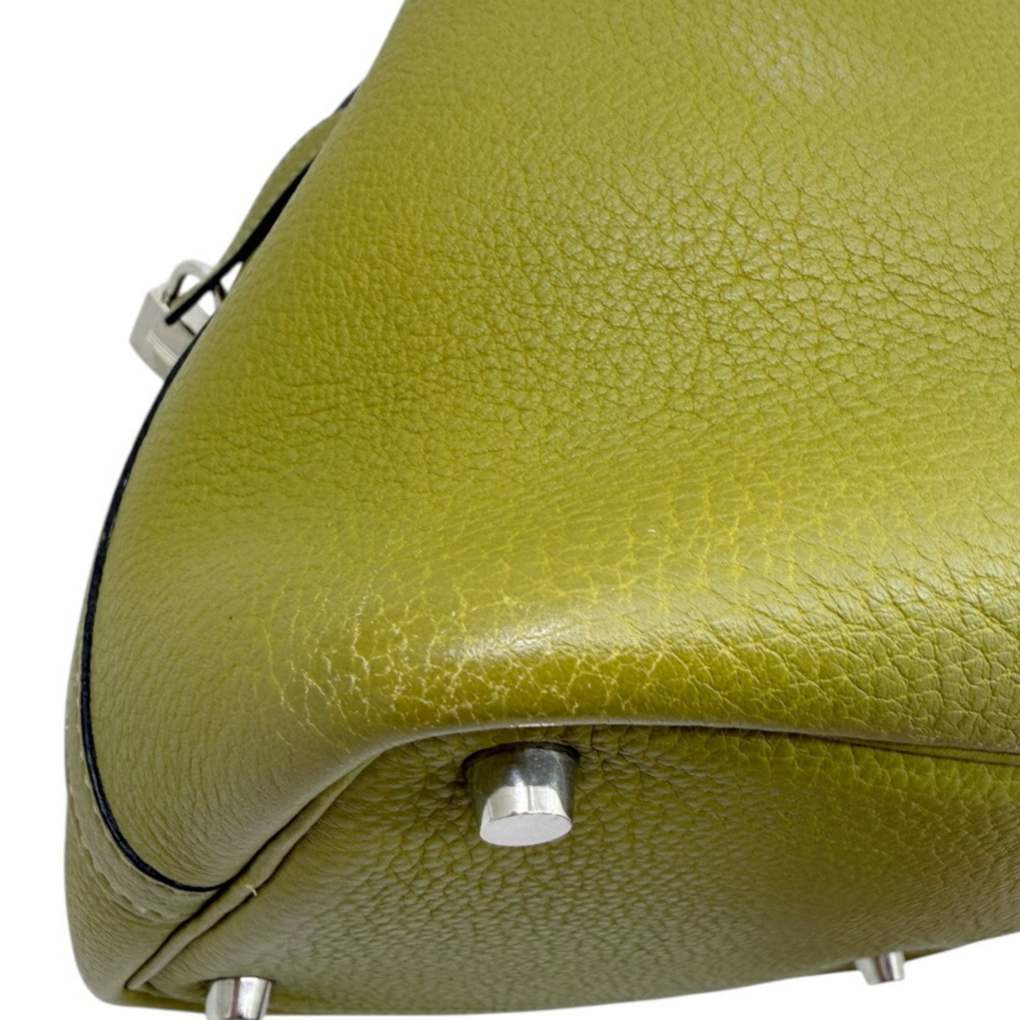 Hermes Anis Green Taurillon Clemence Leather Handbag (Pre-Owned)