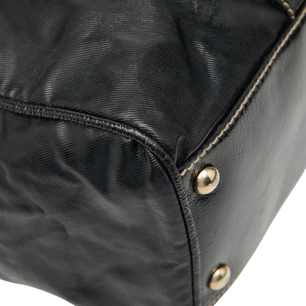Gucci Black Leather Tote Bag (Pre-Owned)
